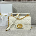 CD Jolie Cannage Calfskin Shoulder Bag Off-White