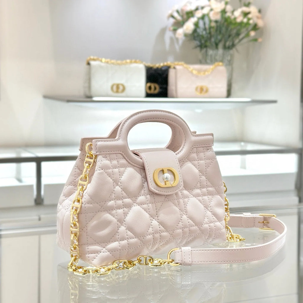 CD Julie Cannage Chain Crossbody Shoulder Bag
