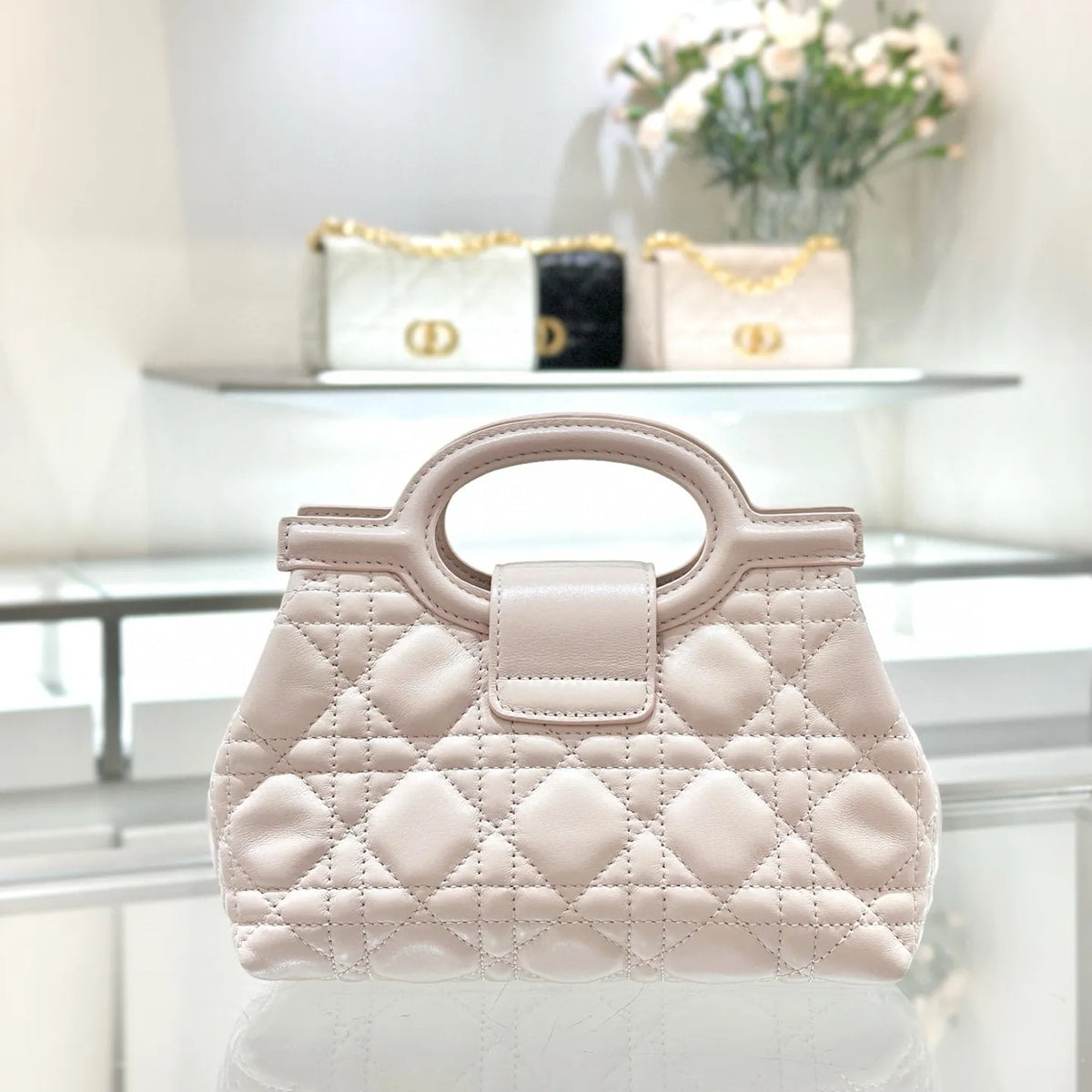 CD Julie Cannage Chain Crossbody Shoulder Bag