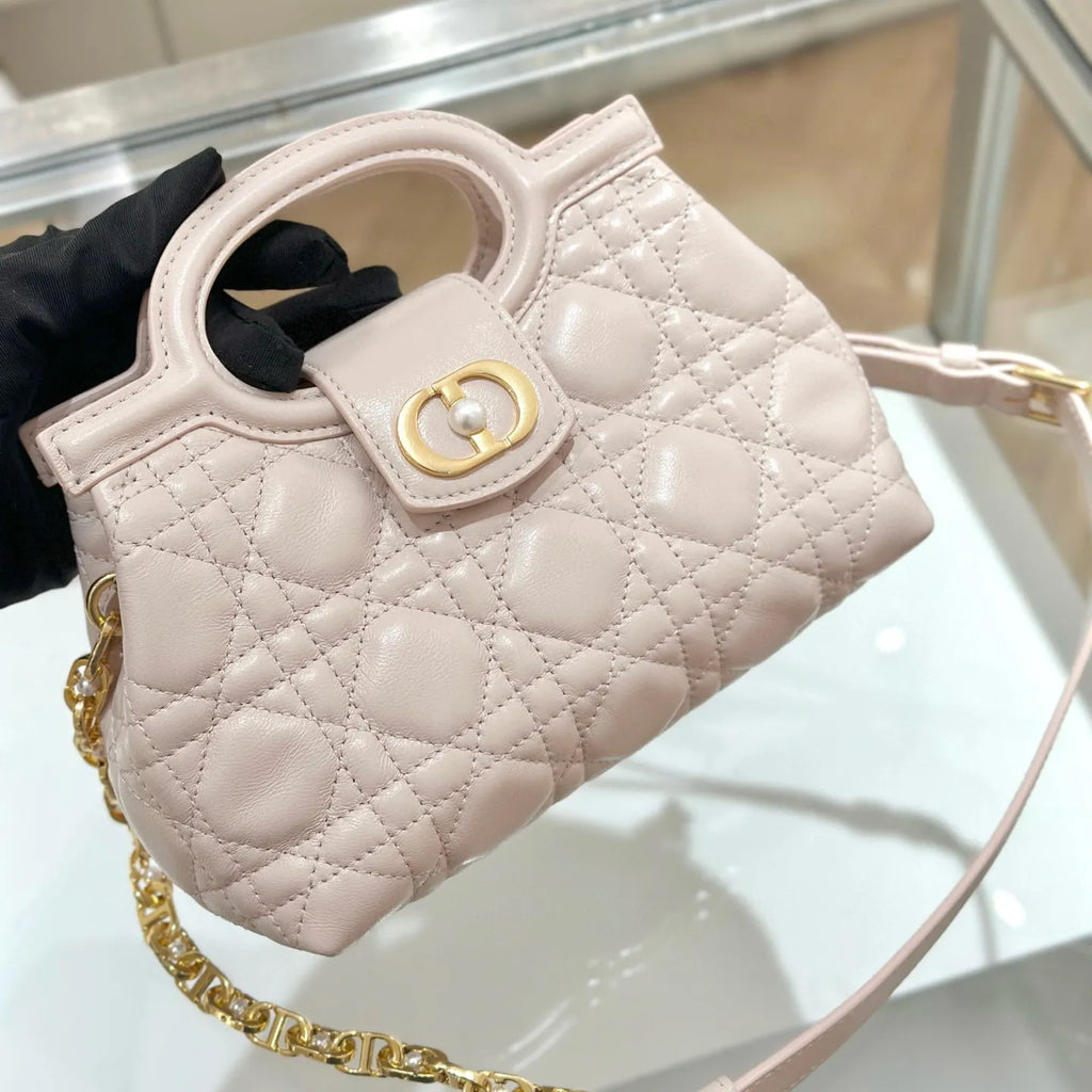 CD Julie Cannage Chain Crossbody Shoulder Bag