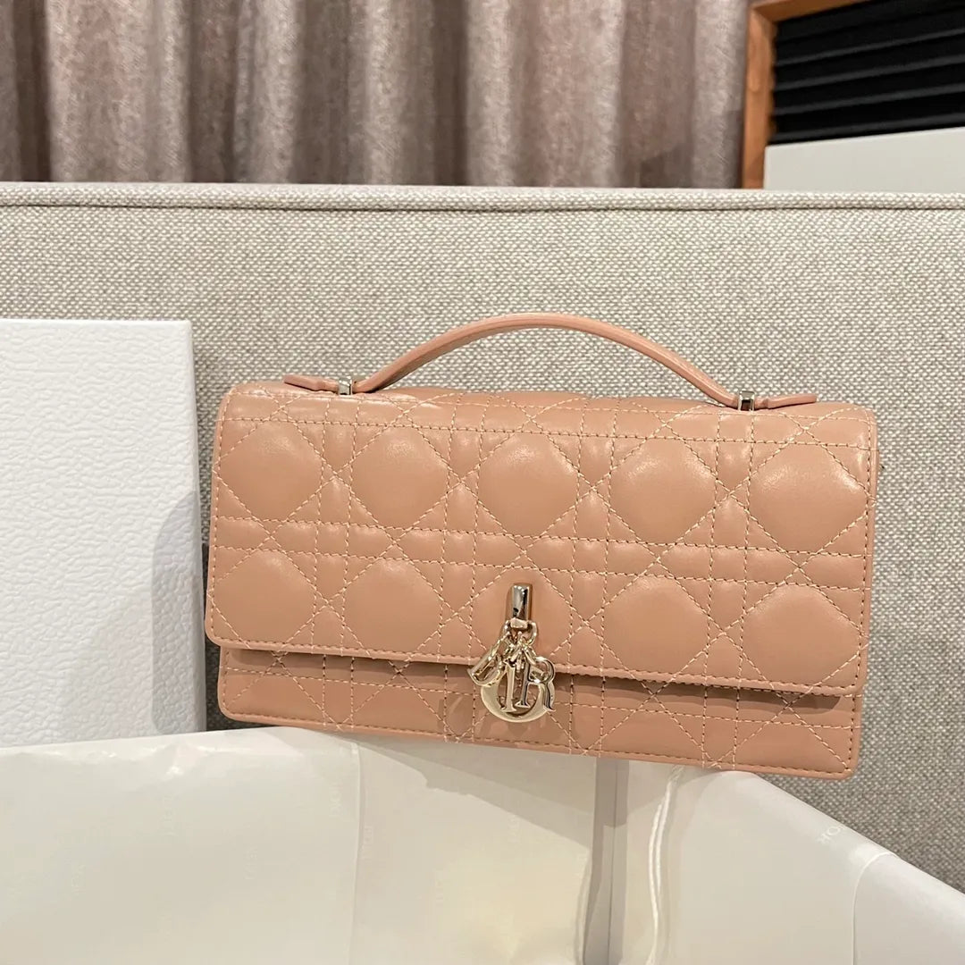 CD Pearl WOC Milk Tea Chain Crossbody Bag