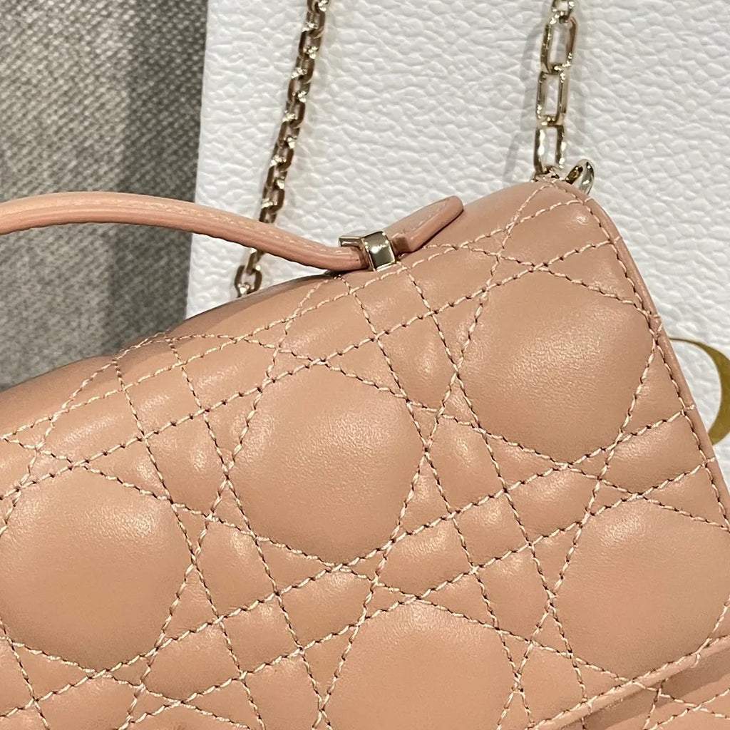 CD Pearl WOC Milk Tea Chain Crossbody Bag
