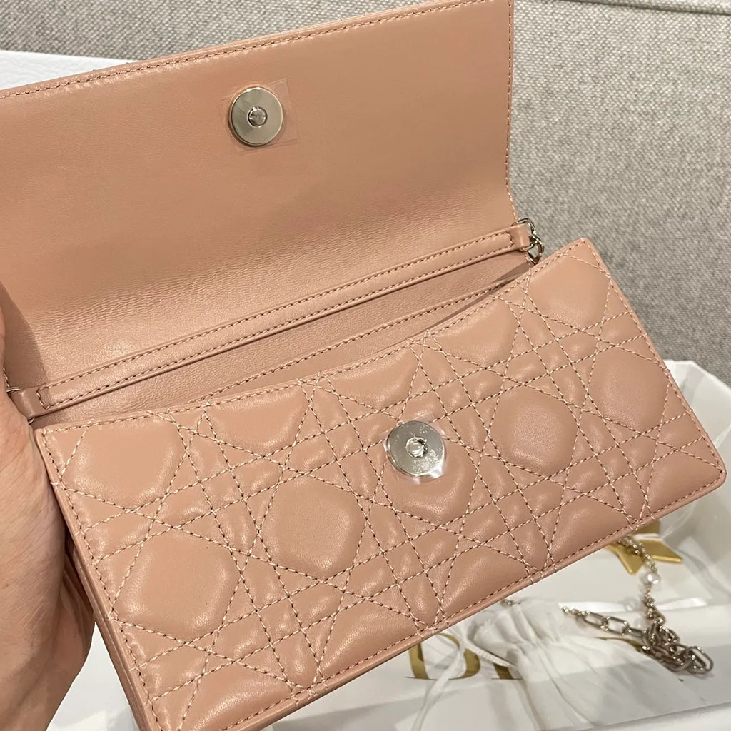 CD Pearl WOC Milk Tea Chain Crossbody Bag