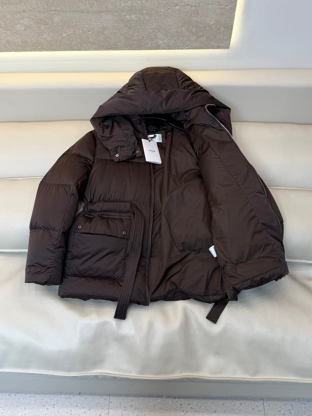 Celine Women's Goose Down Hooded Jacket