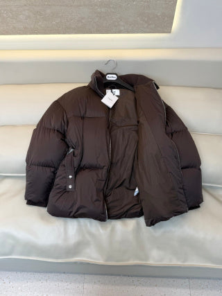 Celine Women's White Goose Down Belted Jacket
