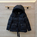 Celine Women's White Goose Down Hooded Jacket