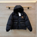 Celine Women's White Goose Down Hooded Jacket