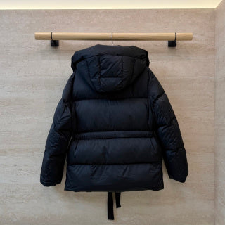 Celine Women's White Goose Down Hooded Jacket