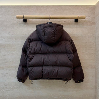 Celine Women's White Goose Down Hooded Jacket