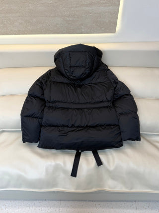 Celine Women's White Goose Down Hooded Jacket