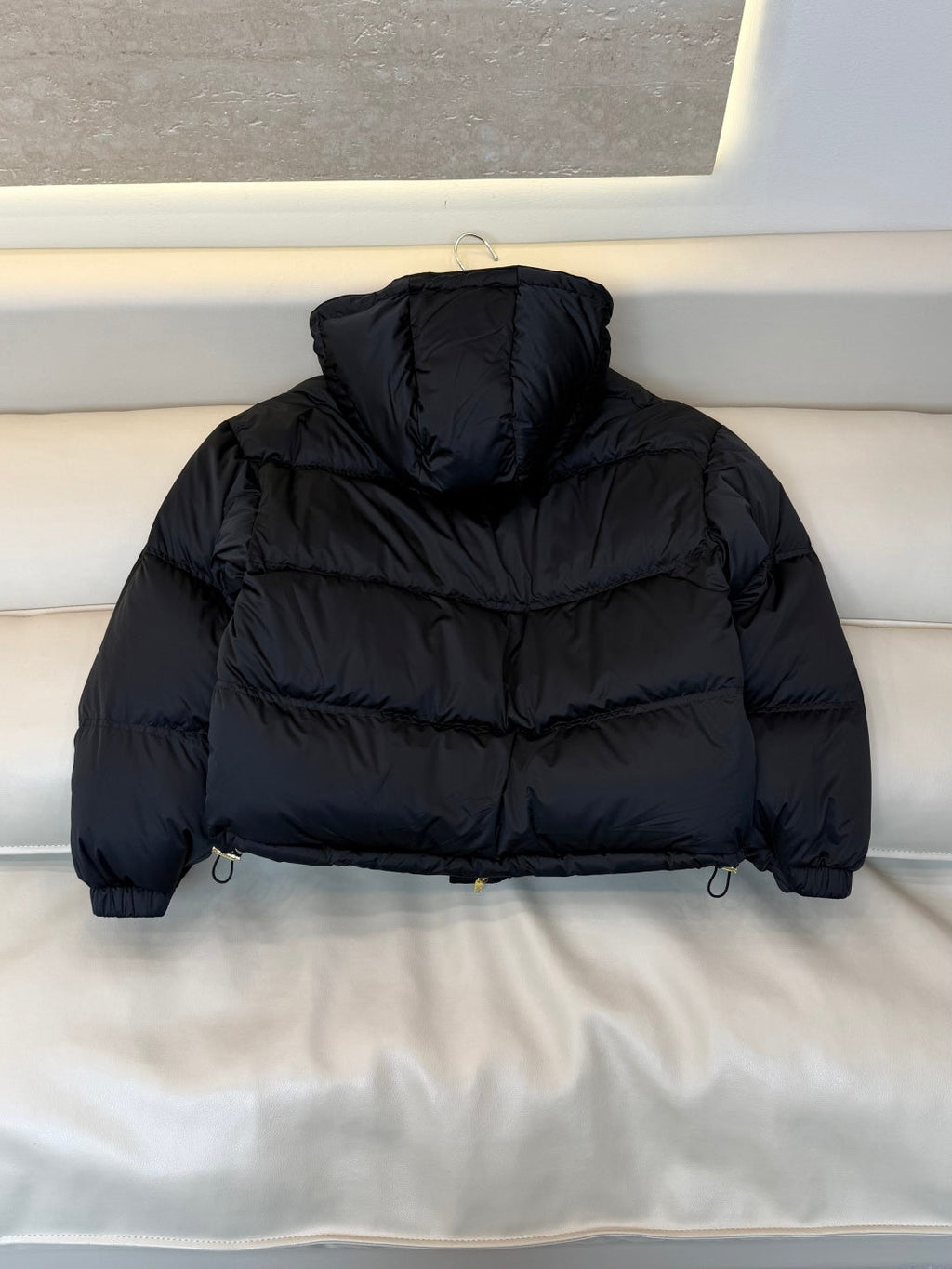 Celine Women's White Goose Down Hooded Jacket