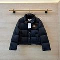 Celine Women's White Goose Down Stand-Up Collar Jacket