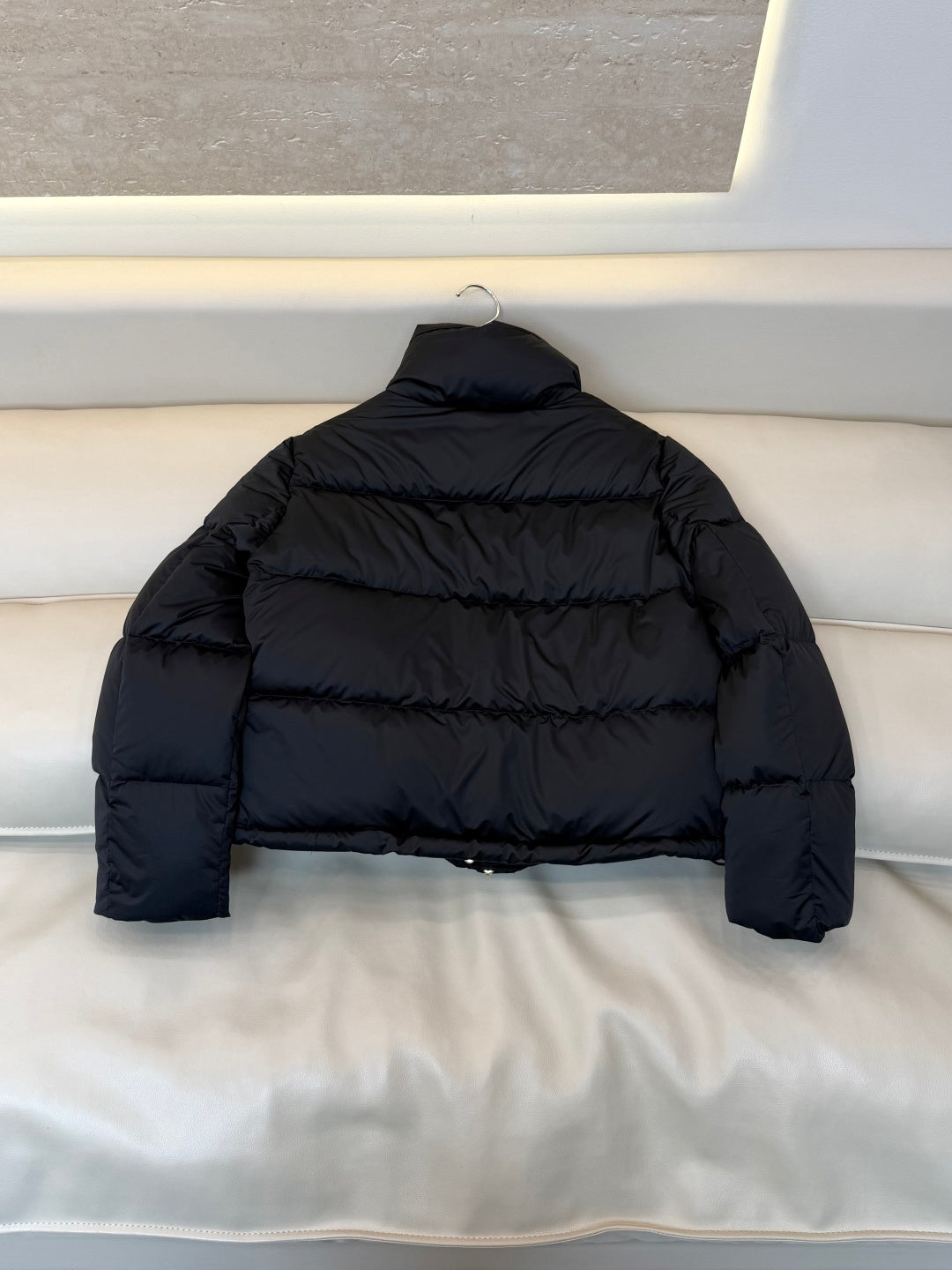 Celine Women's White Goose Down Stand-Up Collar Jacket