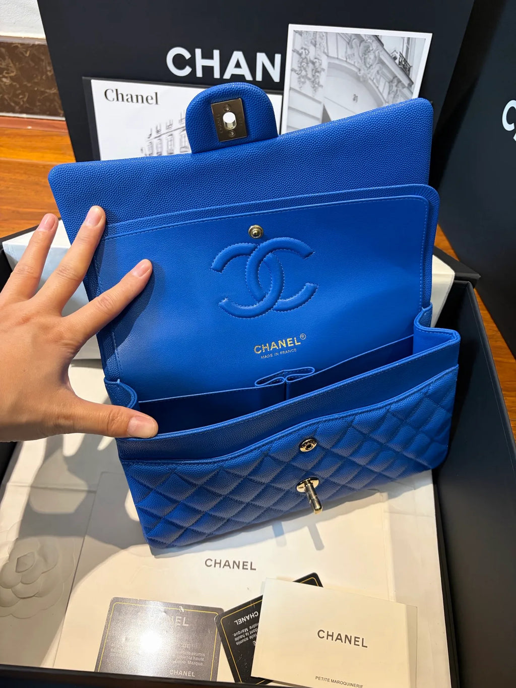 CF 2.55 Grained Lambskin Shoulder Bag 805632