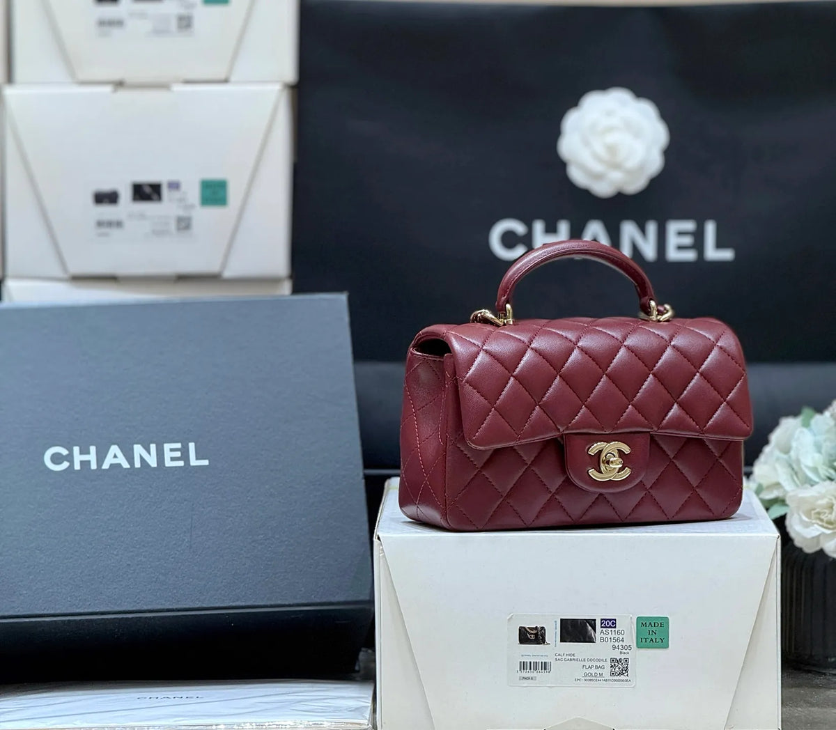 CF Mini Top Handle Flap Bag