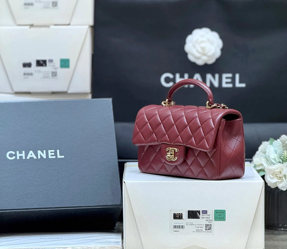 CF Mini Top Handle Flap Bag