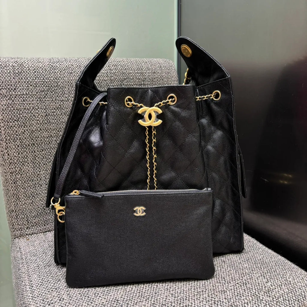 Ch@nel 25C Runway Chain Hippie Hobo Shoulder Bag 139877