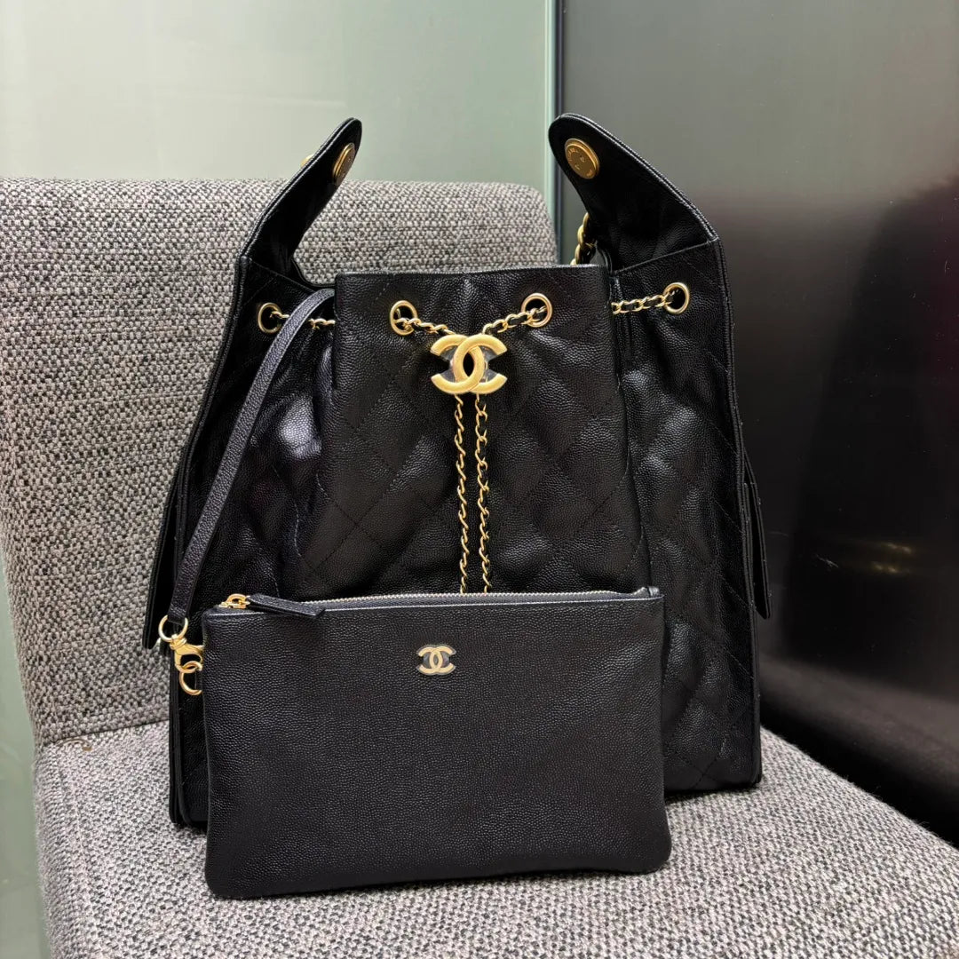 Ch@nel 25C Runway Chain Hippie Hobo Shoulder Bag 139877