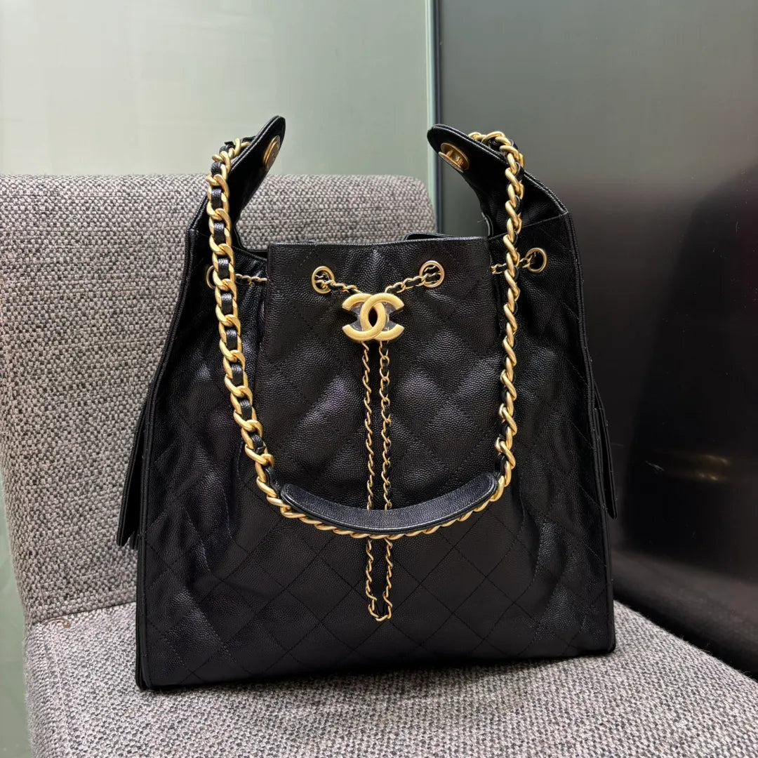 Ch@nel 25C Runway Chain Hippie Hobo Shoulder Bag 139877