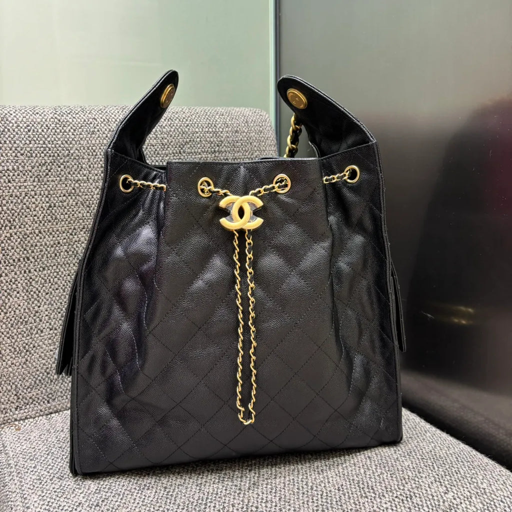 Ch@nel 25C Runway Chain Hippie Hobo Shoulder Bag 139877