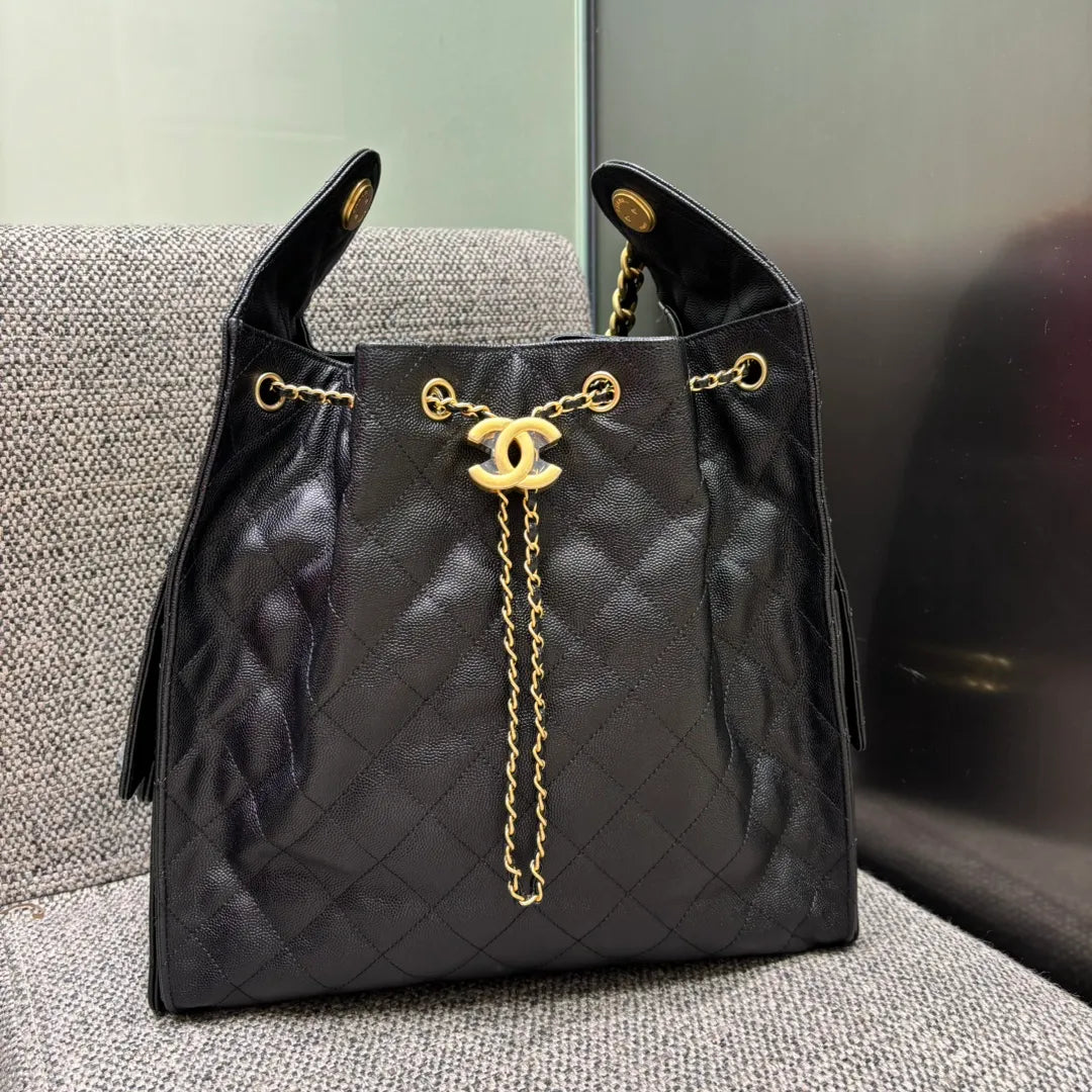 Ch@nel 25C Runway Chain Hippie Hobo Shoulder Bag 139877