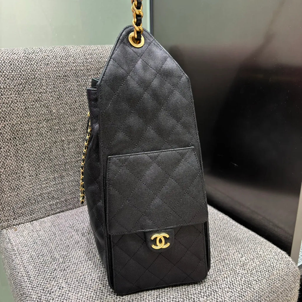 Ch@nel 25C Runway Chain Hippie Hobo Shoulder Bag 139877