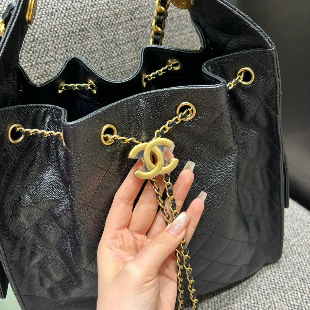 Ch@nel 25C Runway Chain Hippie Hobo Shoulder Bag 139877
