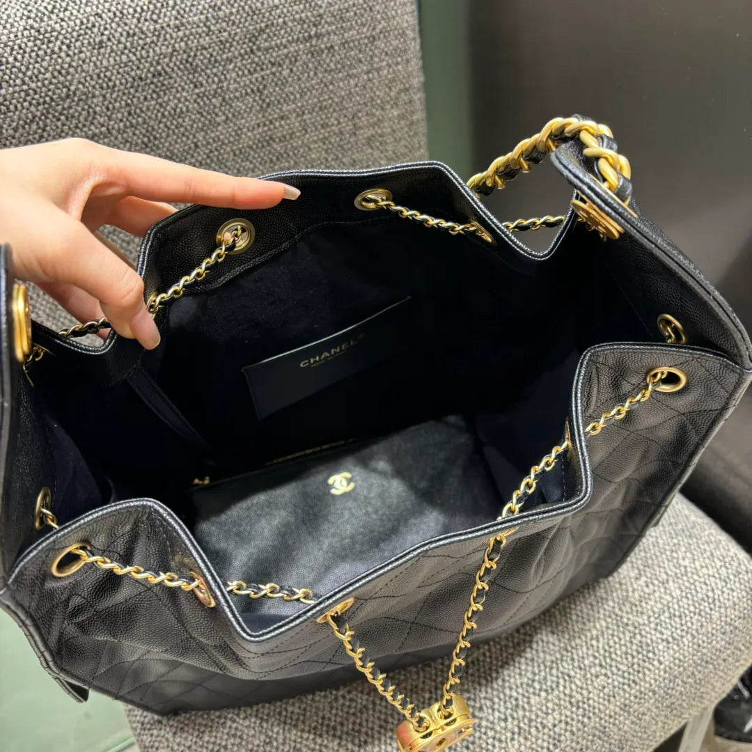 Ch@nel 25C Runway Chain Hippie Hobo Shoulder Bag 139877