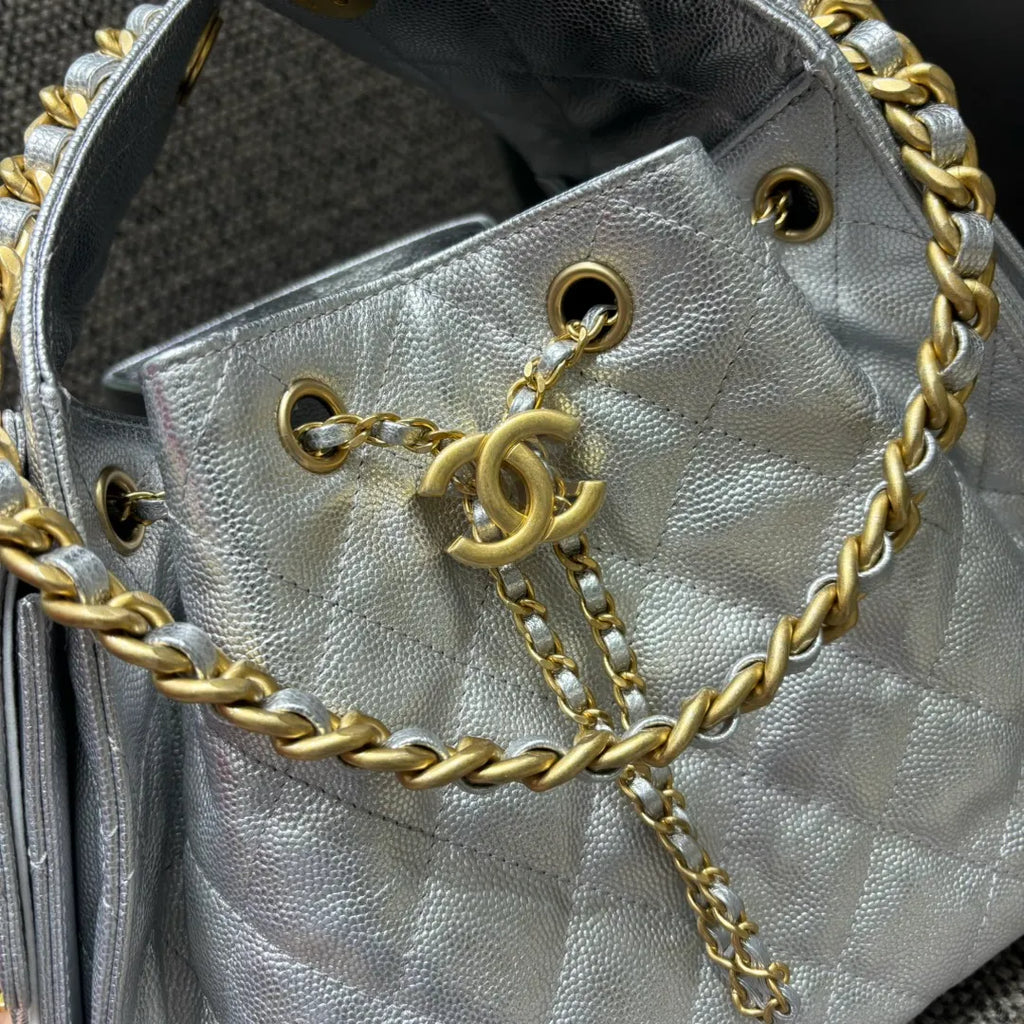 Ch@nel 25C Runway Hippie Chain Hobo Bag 139898