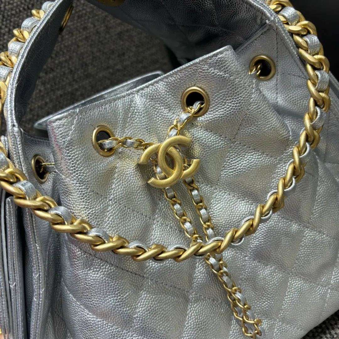 Ch@nel 25C Runway Hippie Chain Hobo Bag 139898