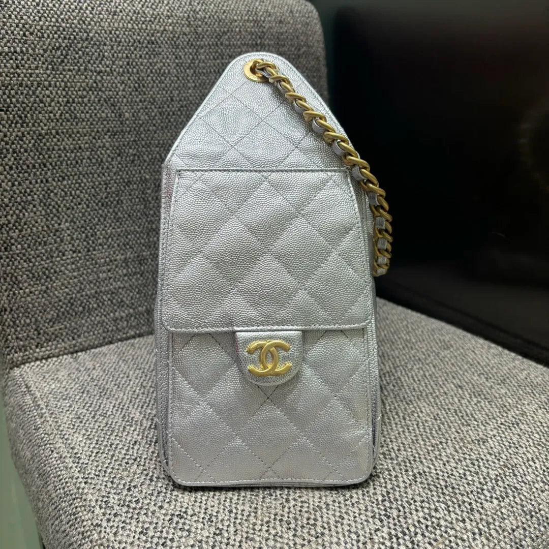 Ch@nel 25C Runway Hippie Chain Hobo Bag 139898