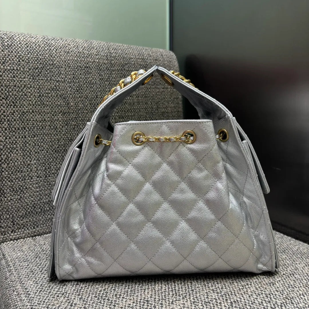 Ch@nel 25C Runway Hippie Chain Hobo Bag 139898