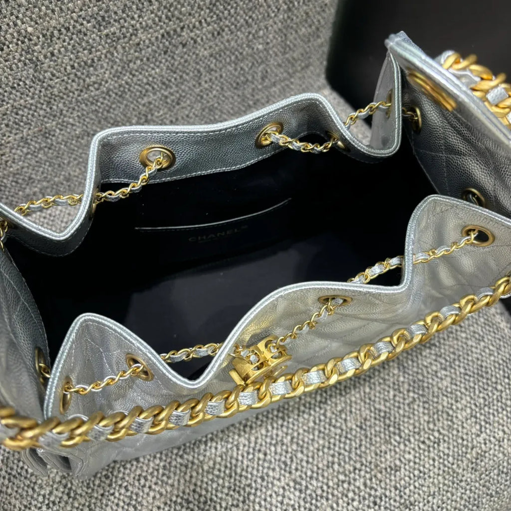Ch@nel 25C Runway Hippie Chain Hobo Bag 139898