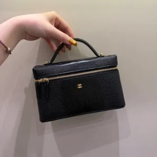 Ch@nel 26A Lizard Print LP Lunchbox Crossbody Bag 140041