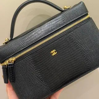 Ch@nel 26A Lizard Print LP Lunchbox Crossbody Bag 140041