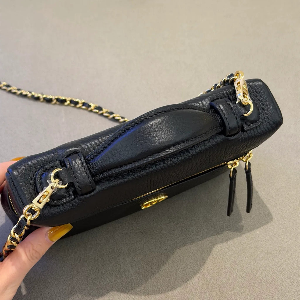 Ch@nel 26A LP Grained Leather Crossbody Bag