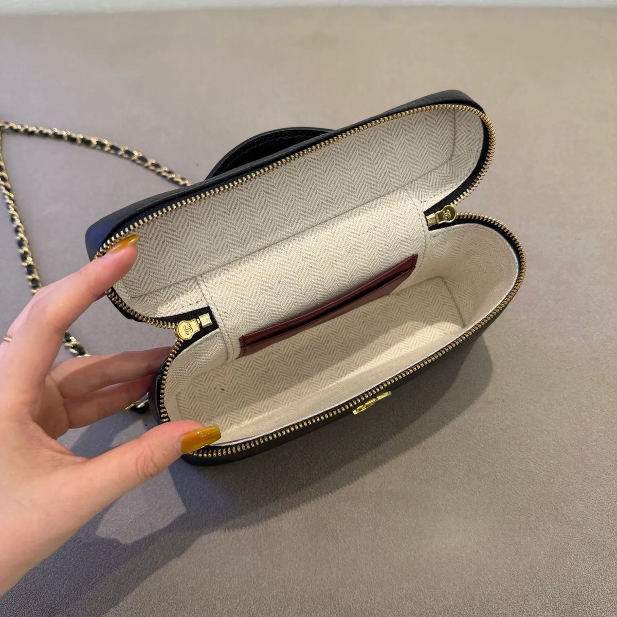 Ch@nel 26A LP Grained Leather Crossbody Bag