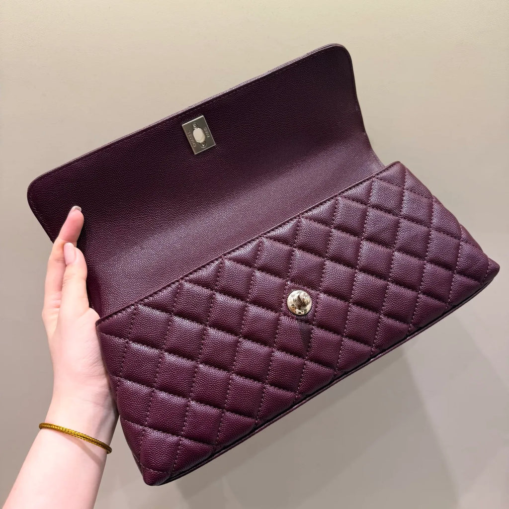 Ch@nel 26J Horizontal Coco Handle Shoulder Bag Caviar