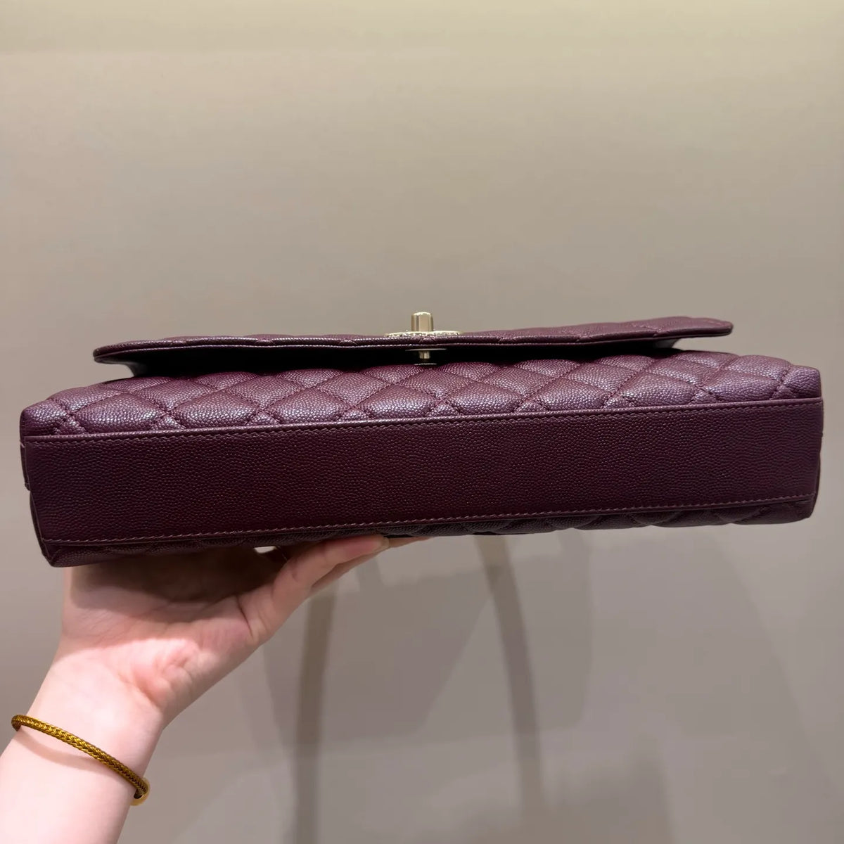 Ch@nel 26J Horizontal Coco Handle Shoulder Bag Caviar