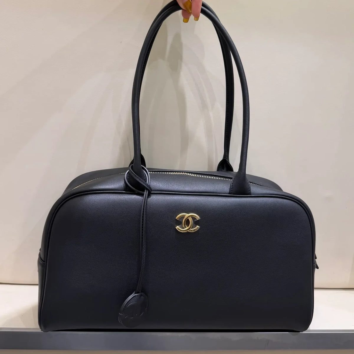 Ch@nel 26S Bowling Leather Shoulder Bag 139973