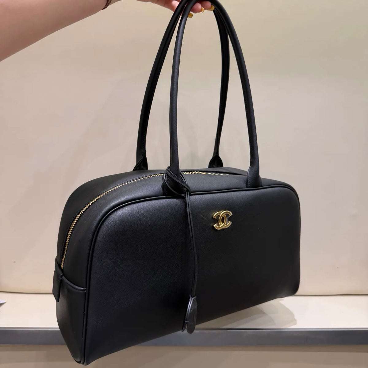 Ch@nel 26S Bowling Leather Shoulder Bag 139973