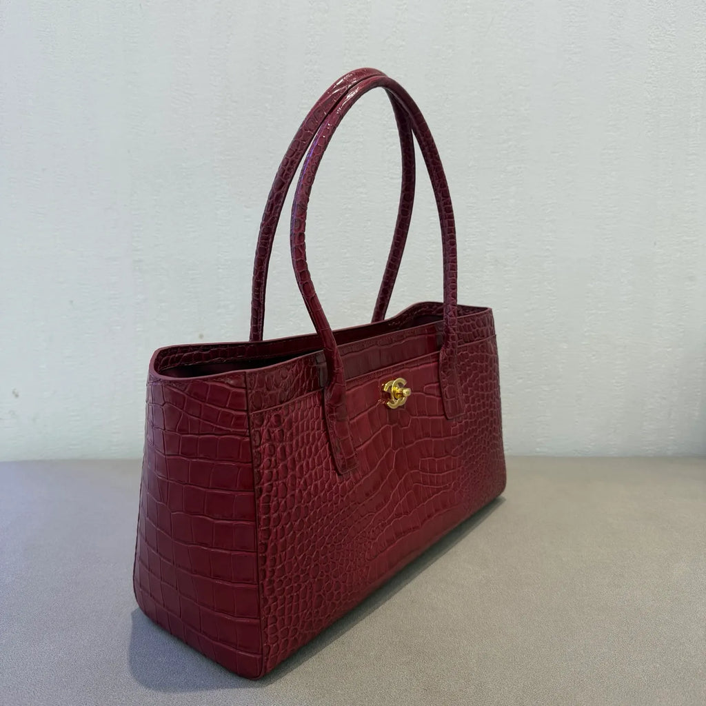 Ch@nel 26S Crocodile Embossed Leather Tote Bag 140021
