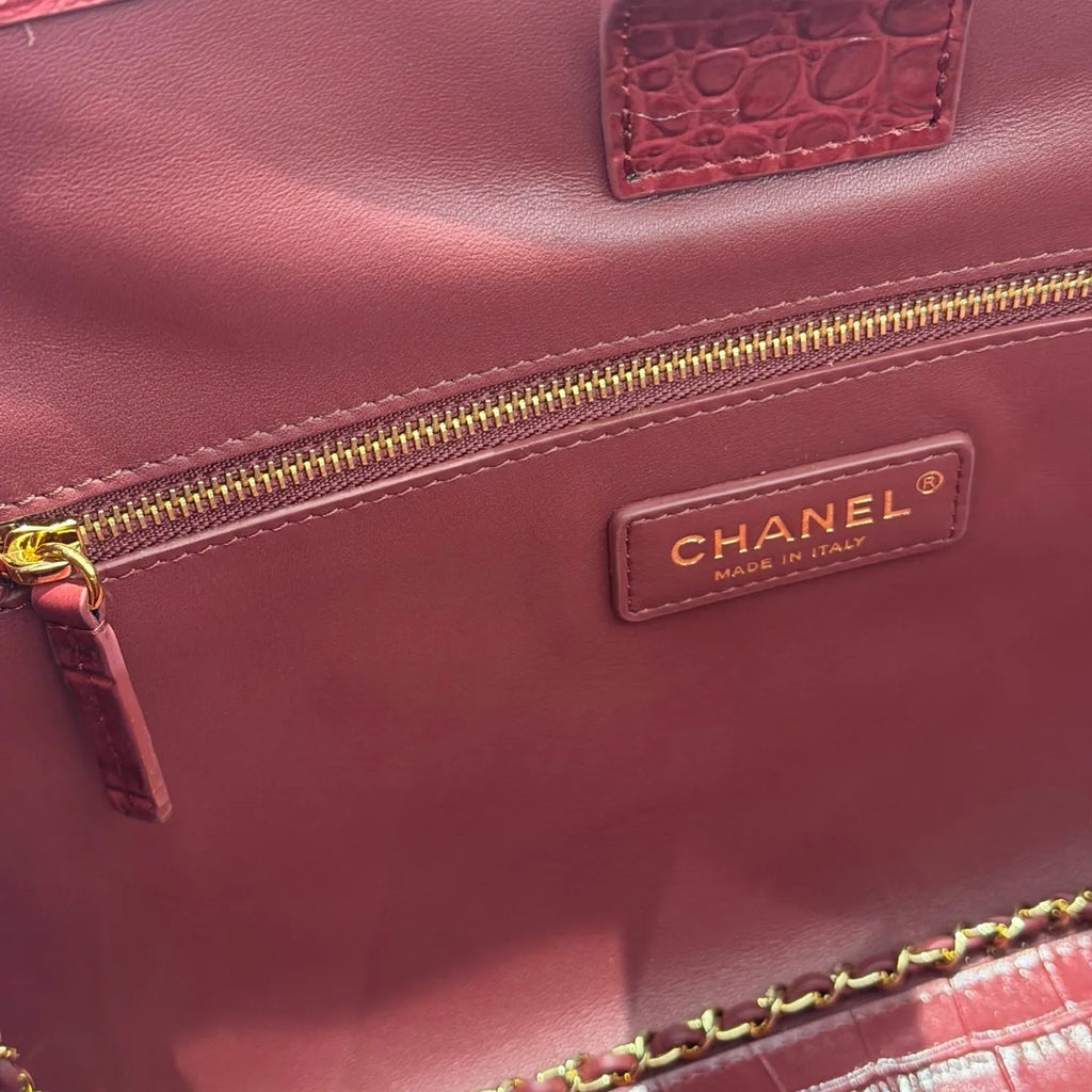 Ch@nel 26S Crocodile Embossed Leather Tote Bag 140021