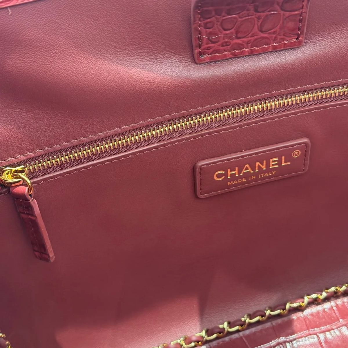 Ch@nel 26S Crocodile Embossed Leather Tote Bag 140021