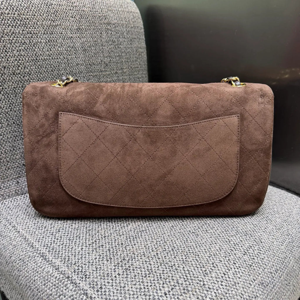 Ch@nel 26S Maxi Flap Suede Shoulder Bag 140066