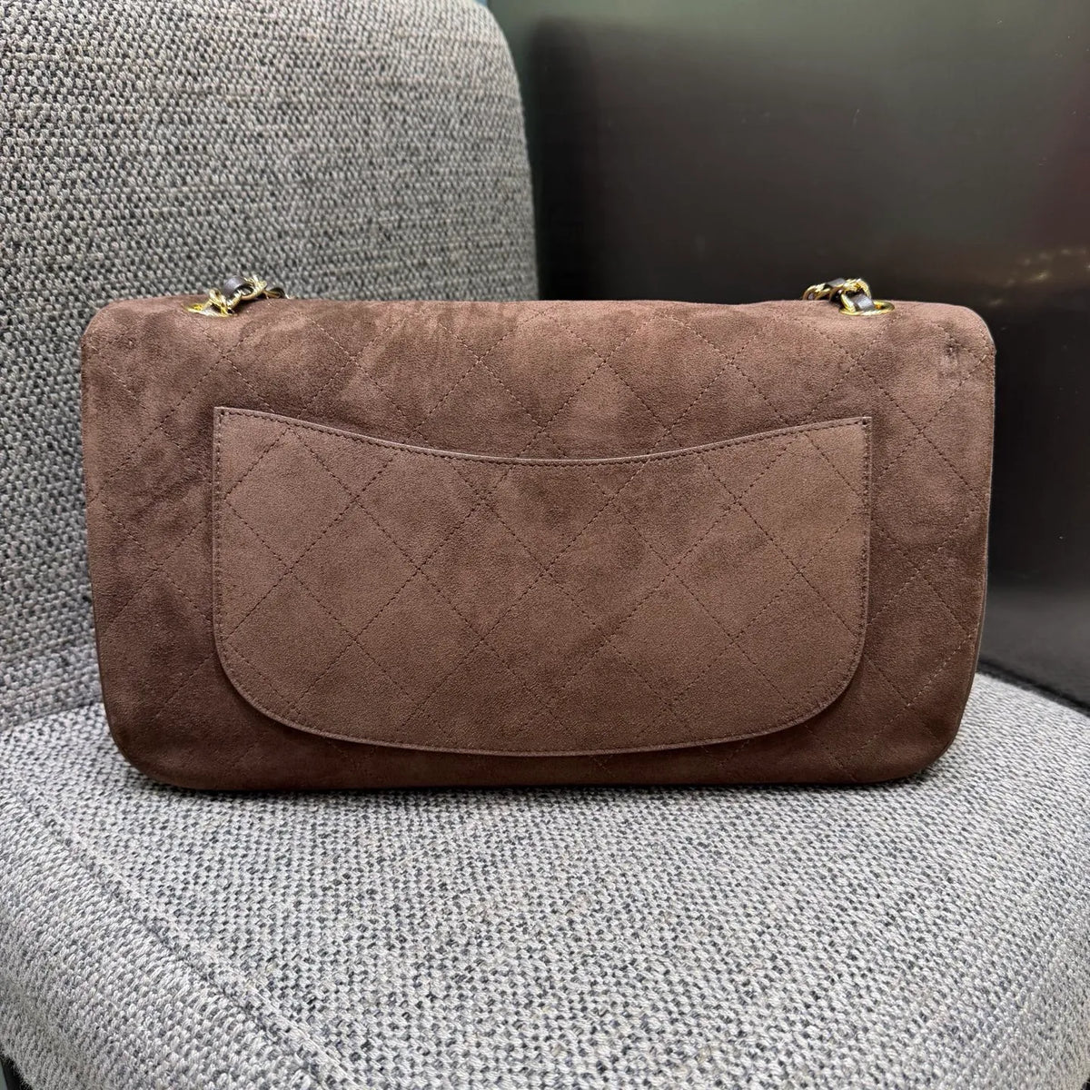 Ch@nel 26S Maxi Flap Suede Shoulder Bag 140066