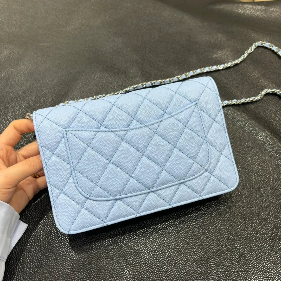 Ch@nel Classic Diamond-Quilted Caviar Leather Crossbody Bag 139912
