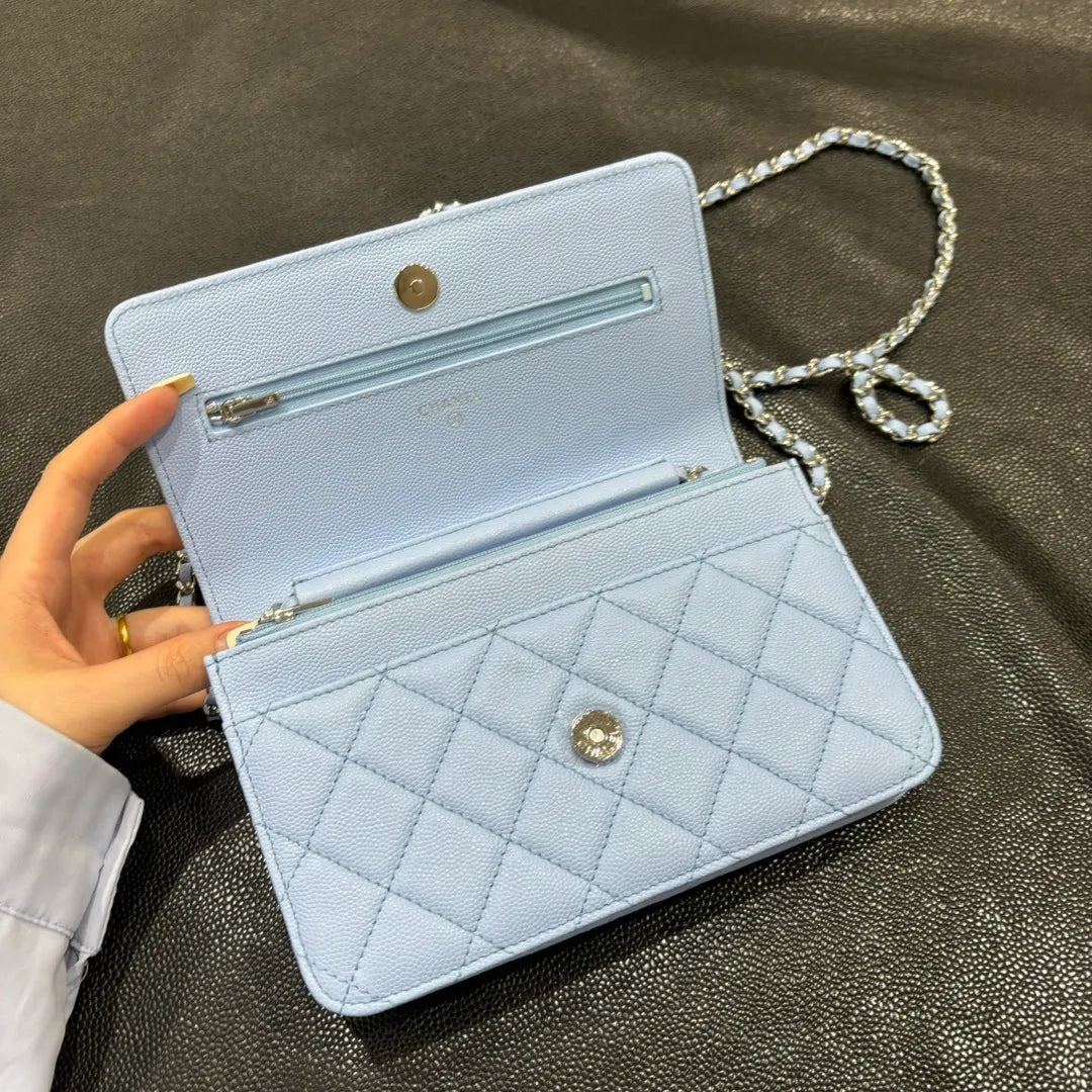 Ch@nel Classic Diamond-Quilted Caviar Leather Crossbody Bag 139912