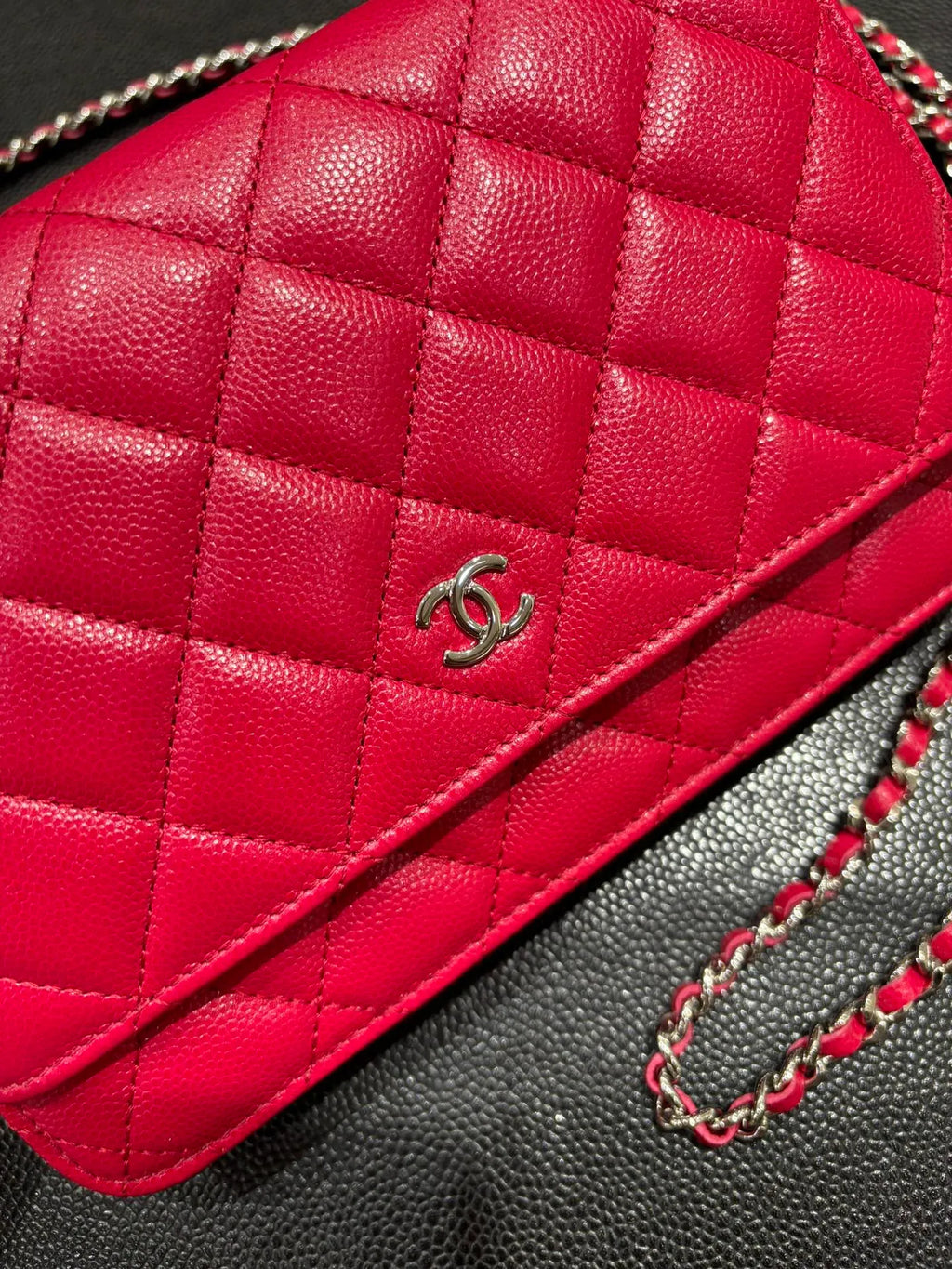Ch@nel Classic Diamond-Quilted Caviar Leather Crossbody Bag 139915