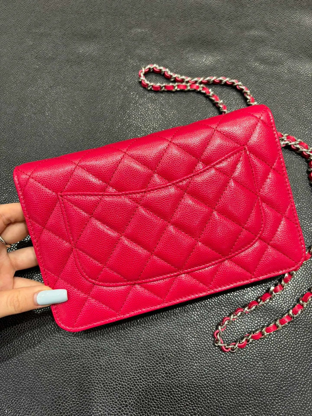 Ch@nel Classic Diamond-Quilted Caviar Leather Crossbody Bag 139915